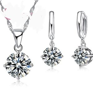 Austrian crystal silver plated necklace, necklace